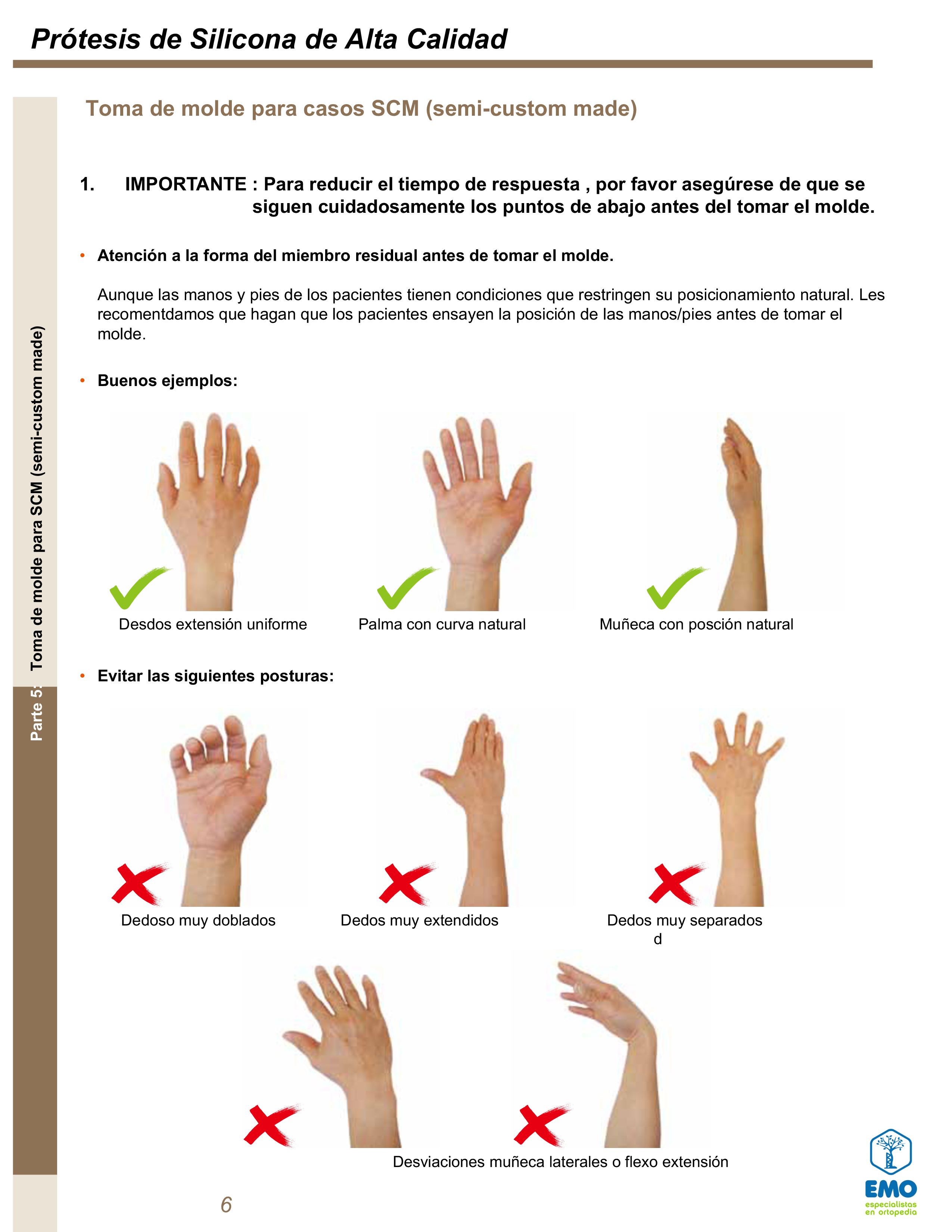 GUIA GENERAL PARA PROTESIS COSMETICAS EN SILICONA